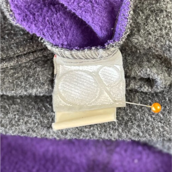 Ocean Pacific Tech Vintage Hoodie Made in USA XL Gray Purple 90s - Picture 4 of 8